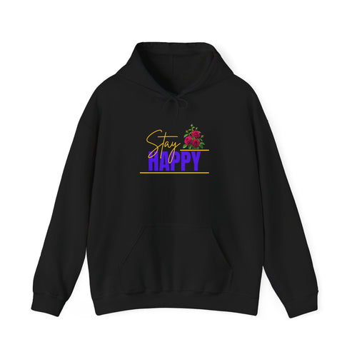 Happy Floral Hoodie — "Choose Happy" Graphic Sweatshirt