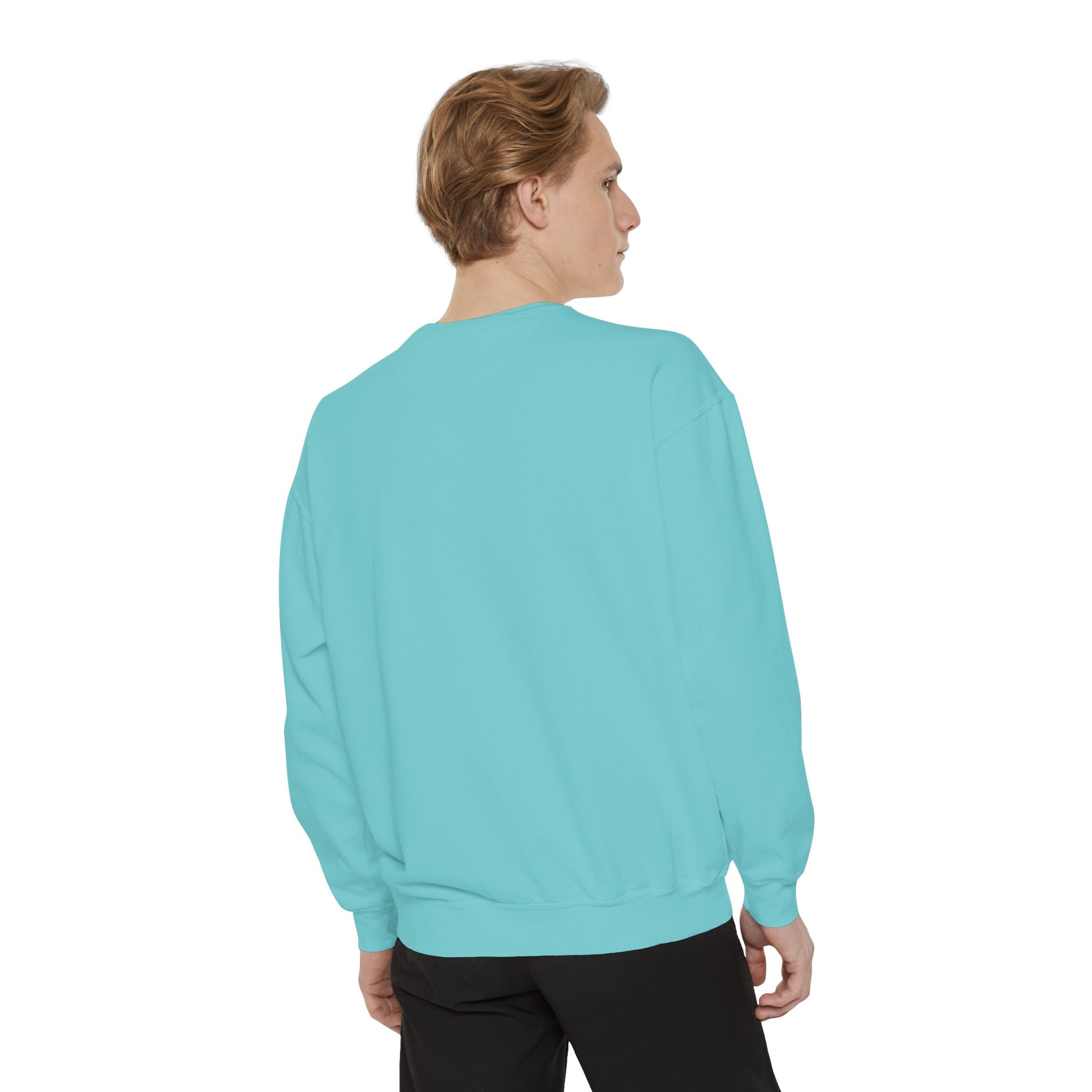I Love Soccer Sweatshirt — Blue Soccer Ball Crewneck