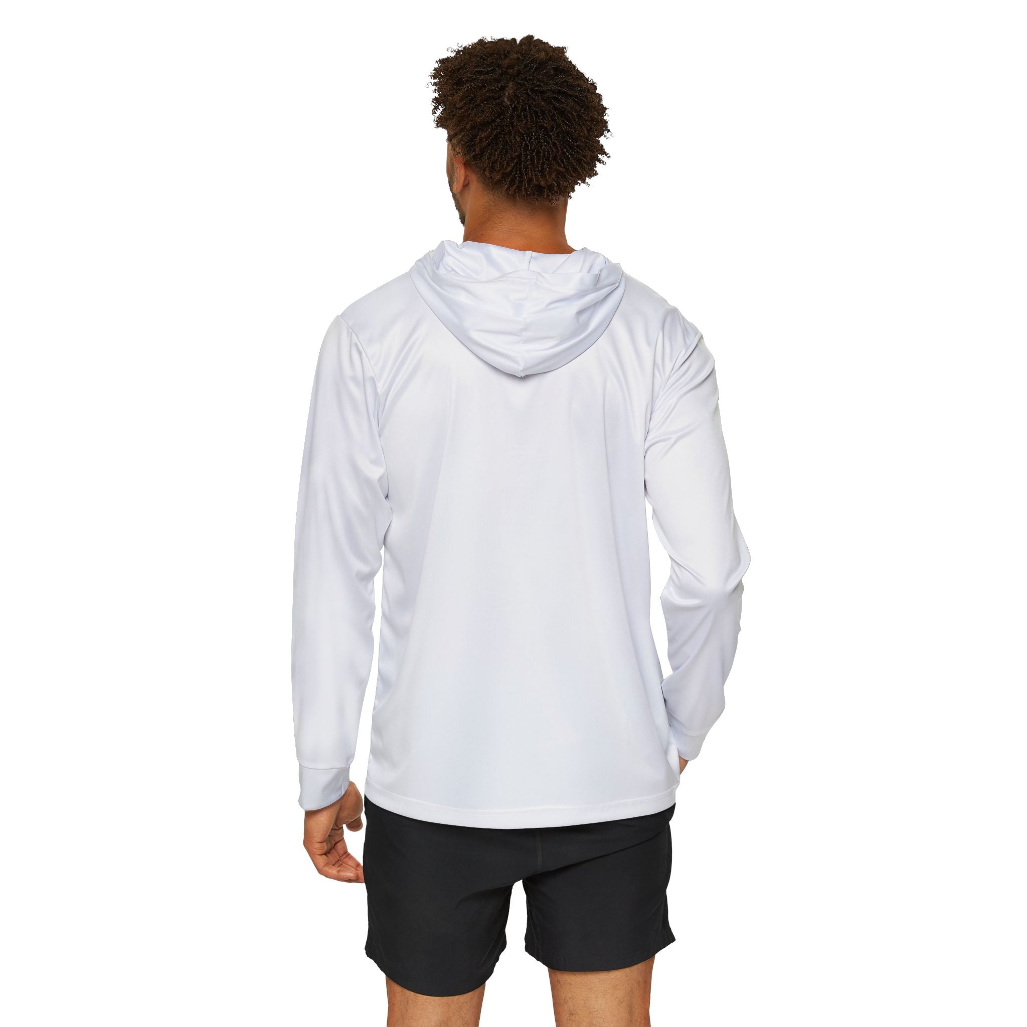 Stay Happy Floral Hoodie — Men's Lightweight Sports Warmup Hoodie