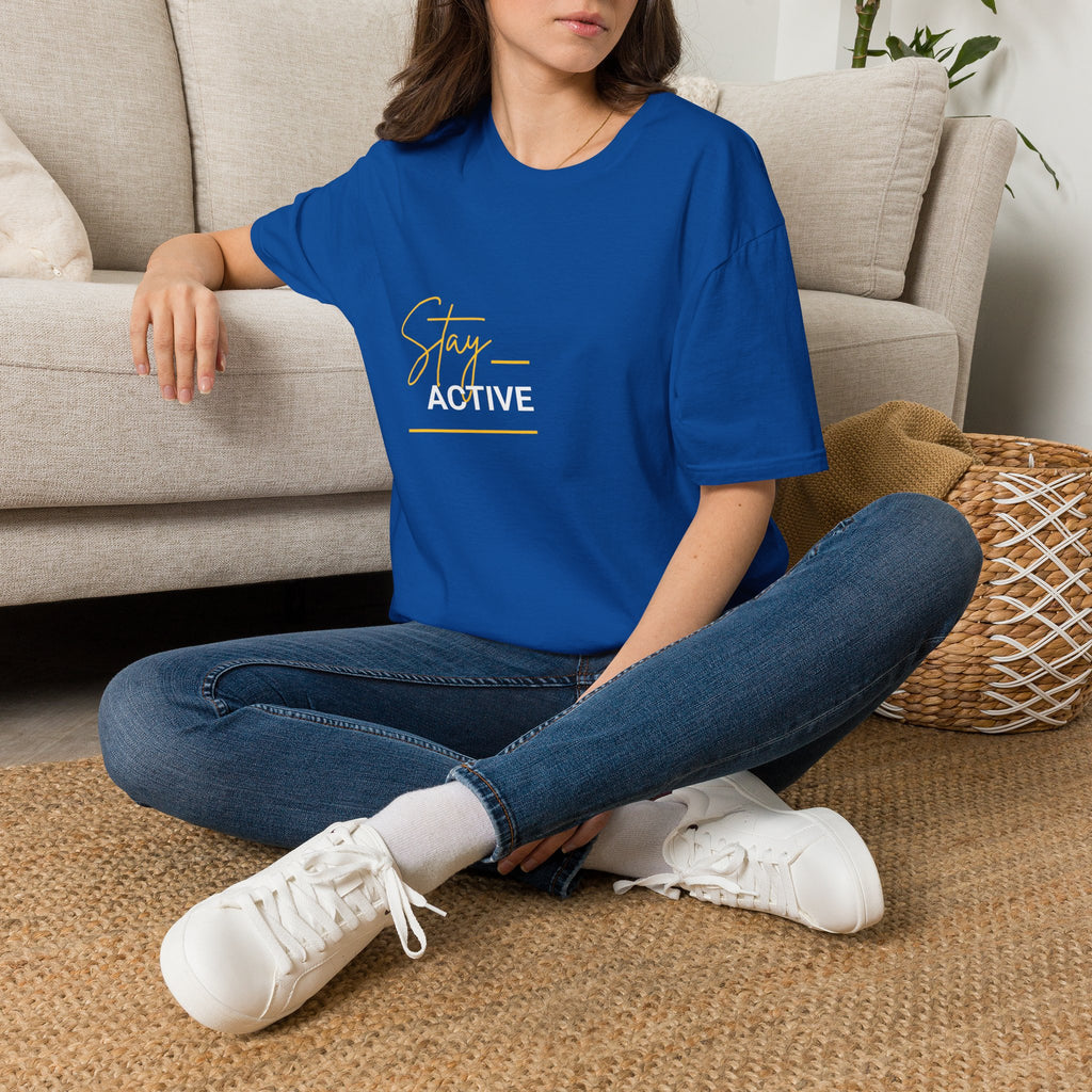 Stay Active T-Shirt — Motivational Fitness Graphic Tee