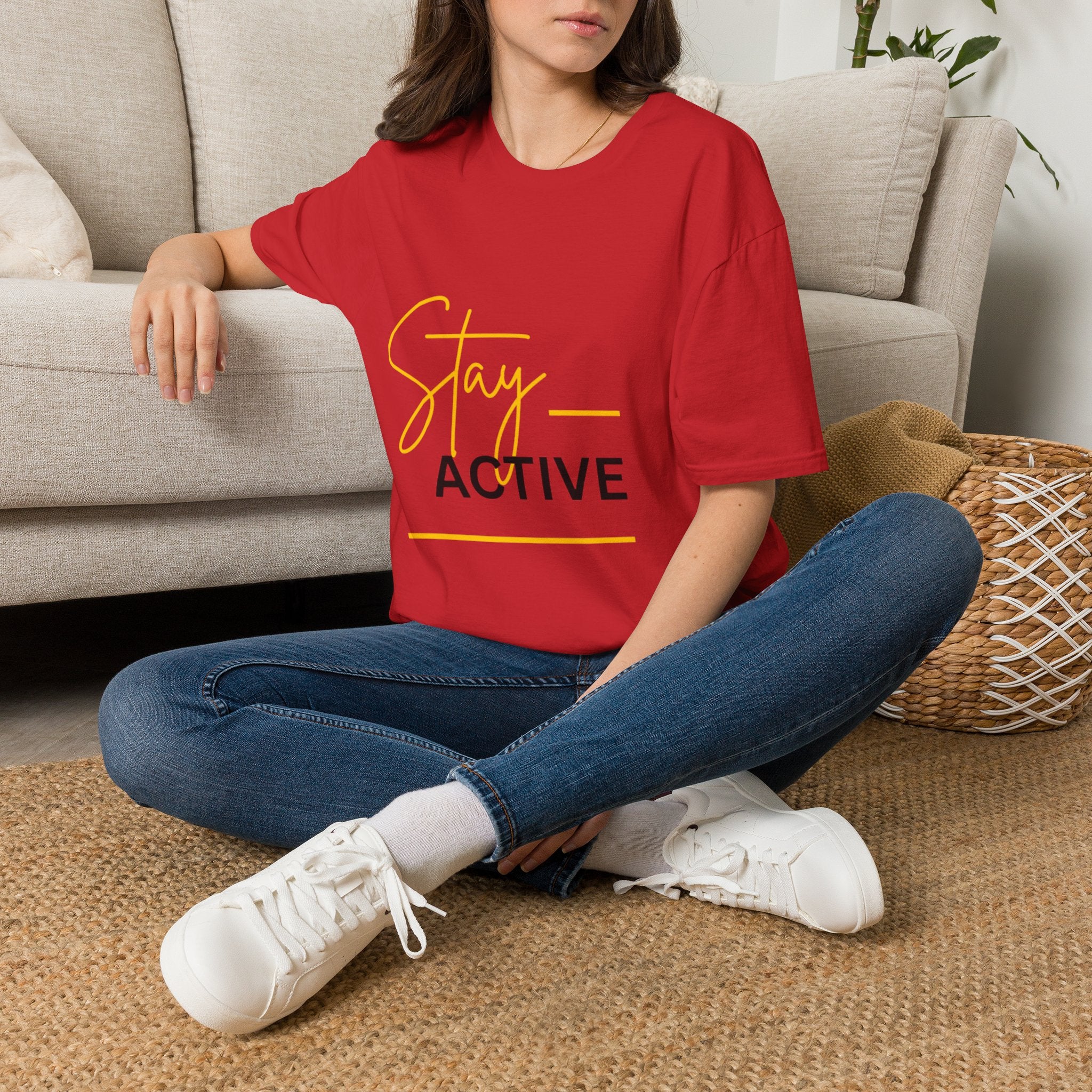 Stay Active T-Shirt — Motivational Fitness Tee