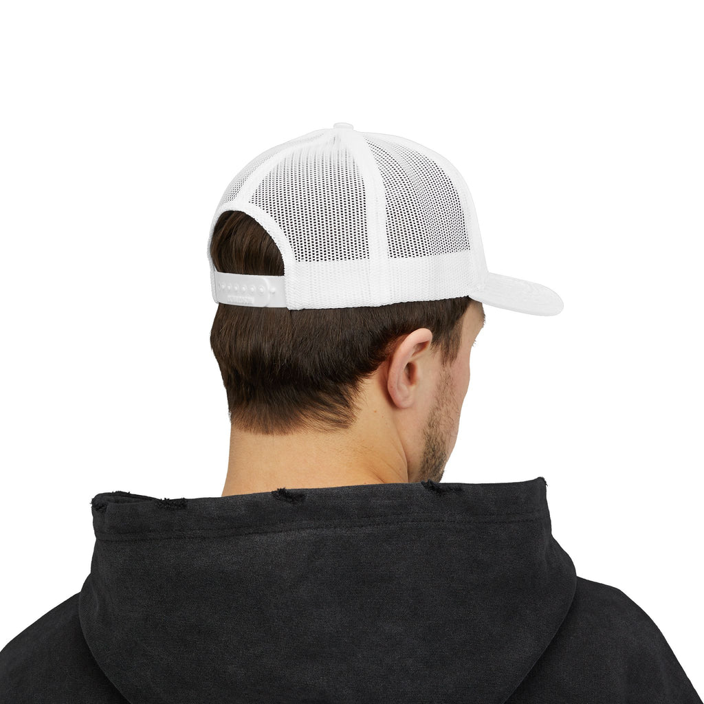 Trucker Cap — Be Happy Floral Embroidered Snapback
