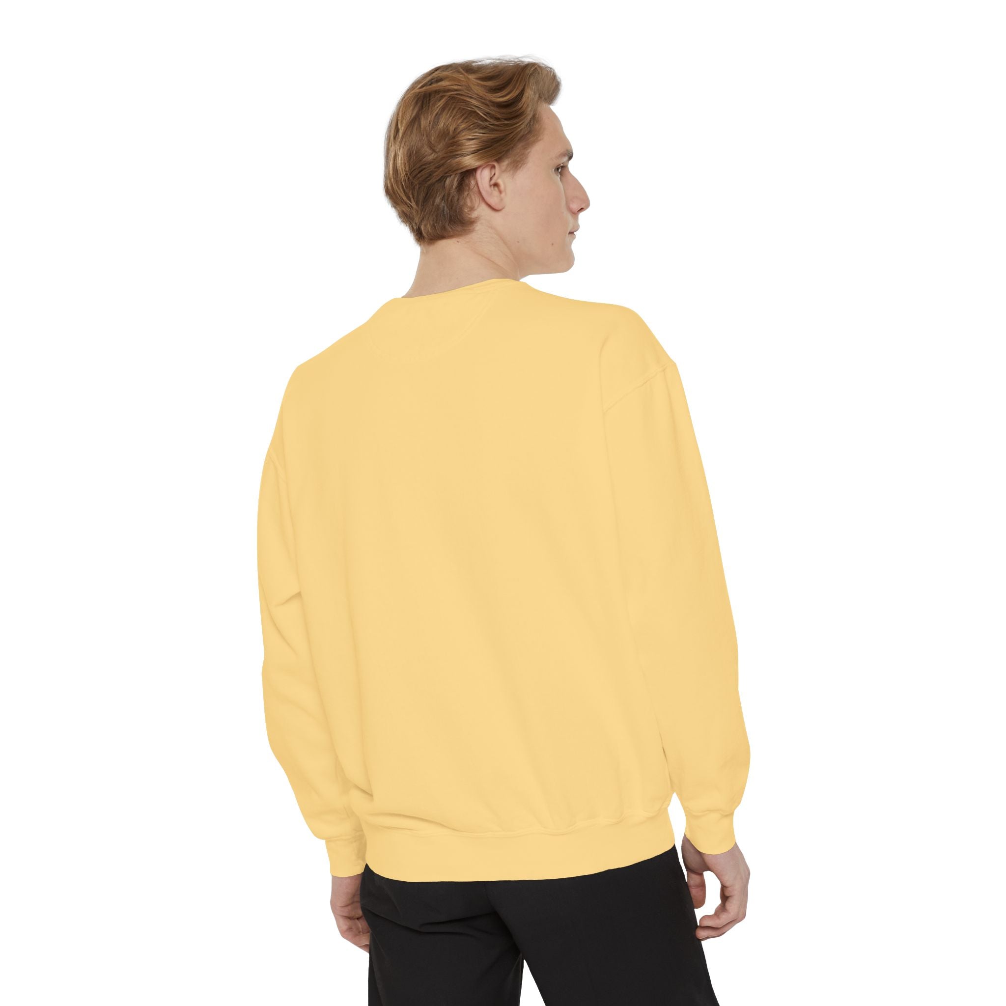 I Love Soccer Sweatshirt — Blue Soccer Ball Crewneck